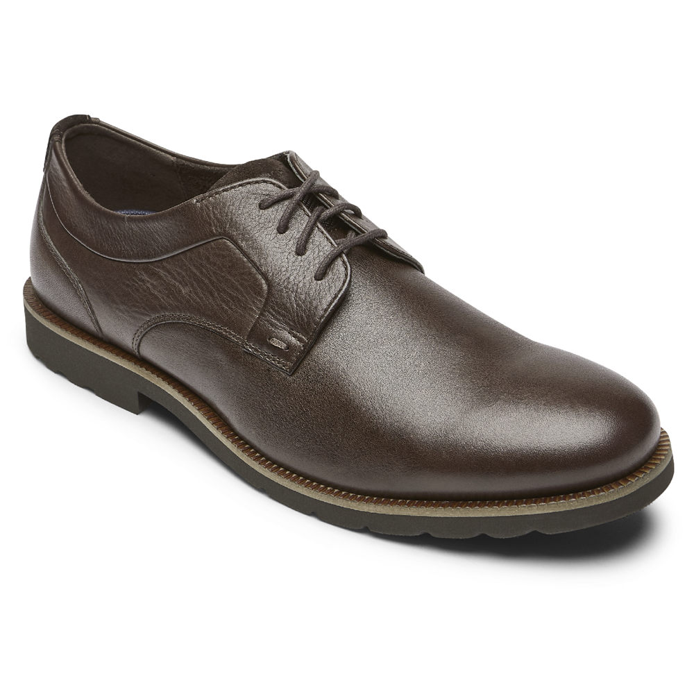 Oxfords Rockport Hombre Mexico - Sharp & Ready 2 Plain Toe Marrom Oscuro - WCLJD9231